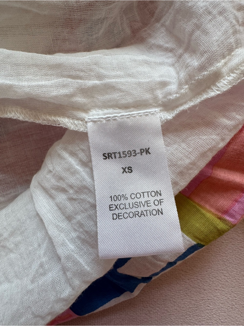 THML Rainbow Print Cotton Mini Dress XS - Picture 14 of 14